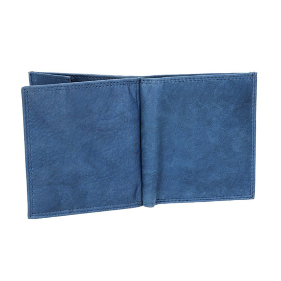 Geldbörse Wiener Schachtel in Blau|Navy aus Leder - leder-accessoires.com