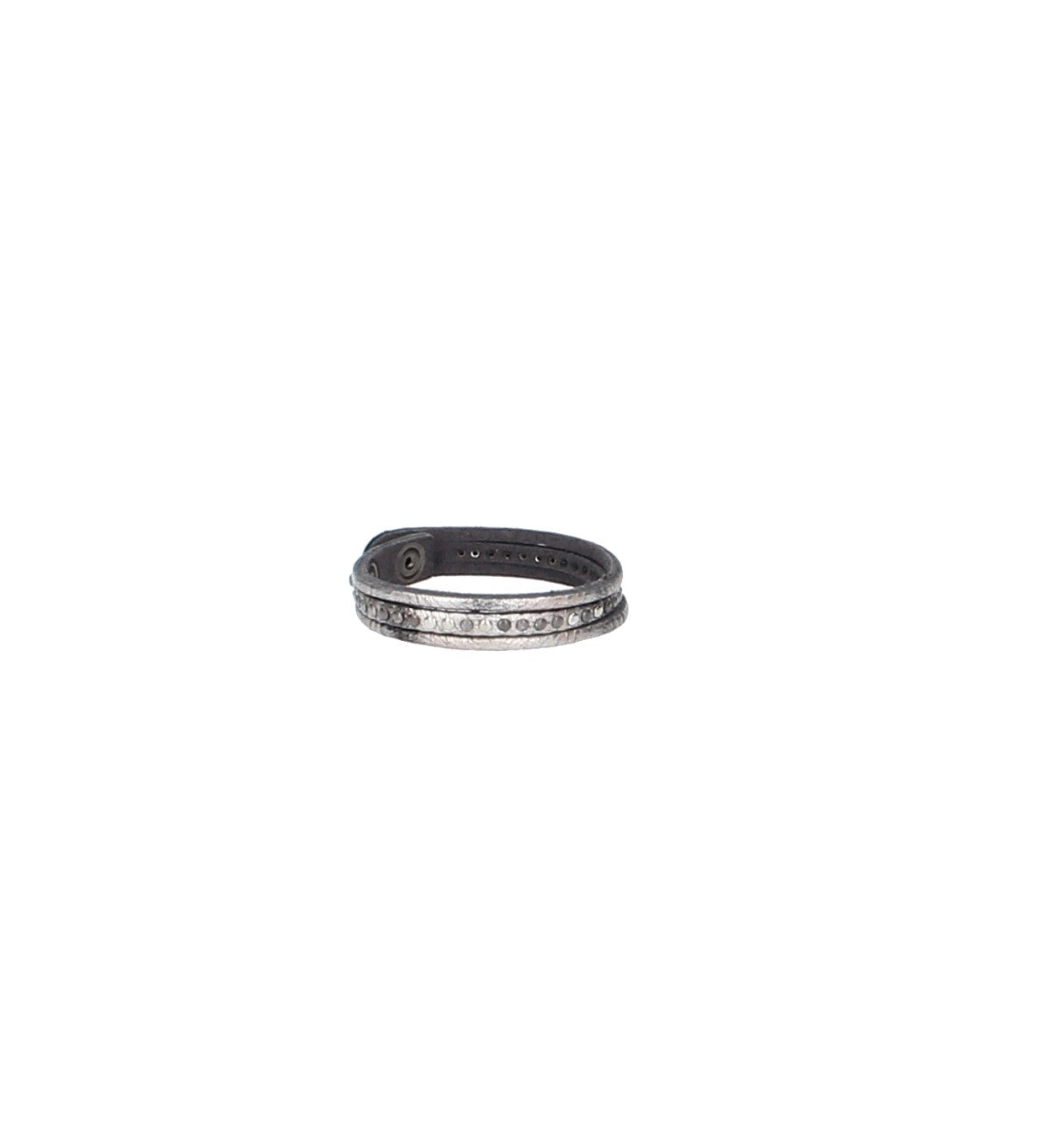 Armband Silber mit runden Nieten aus Leder