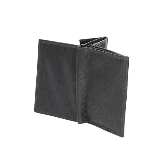 Geldbörse Wiener Schachtel in Grau aus Leder - leder-accessoires.com