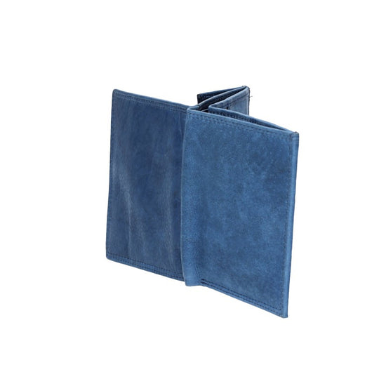 Geldbörse Wiener Schachtel in Blau|Navy aus Leder - leder-accessoires.com