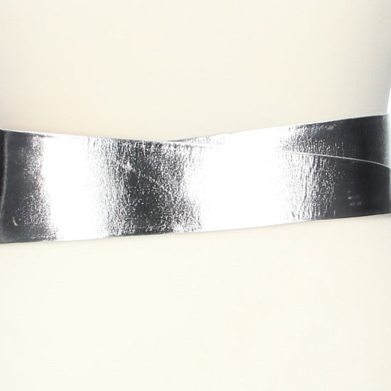 Taillen-| Bandgürtel 70mm Silber zum binden - leder-accessoires.com
